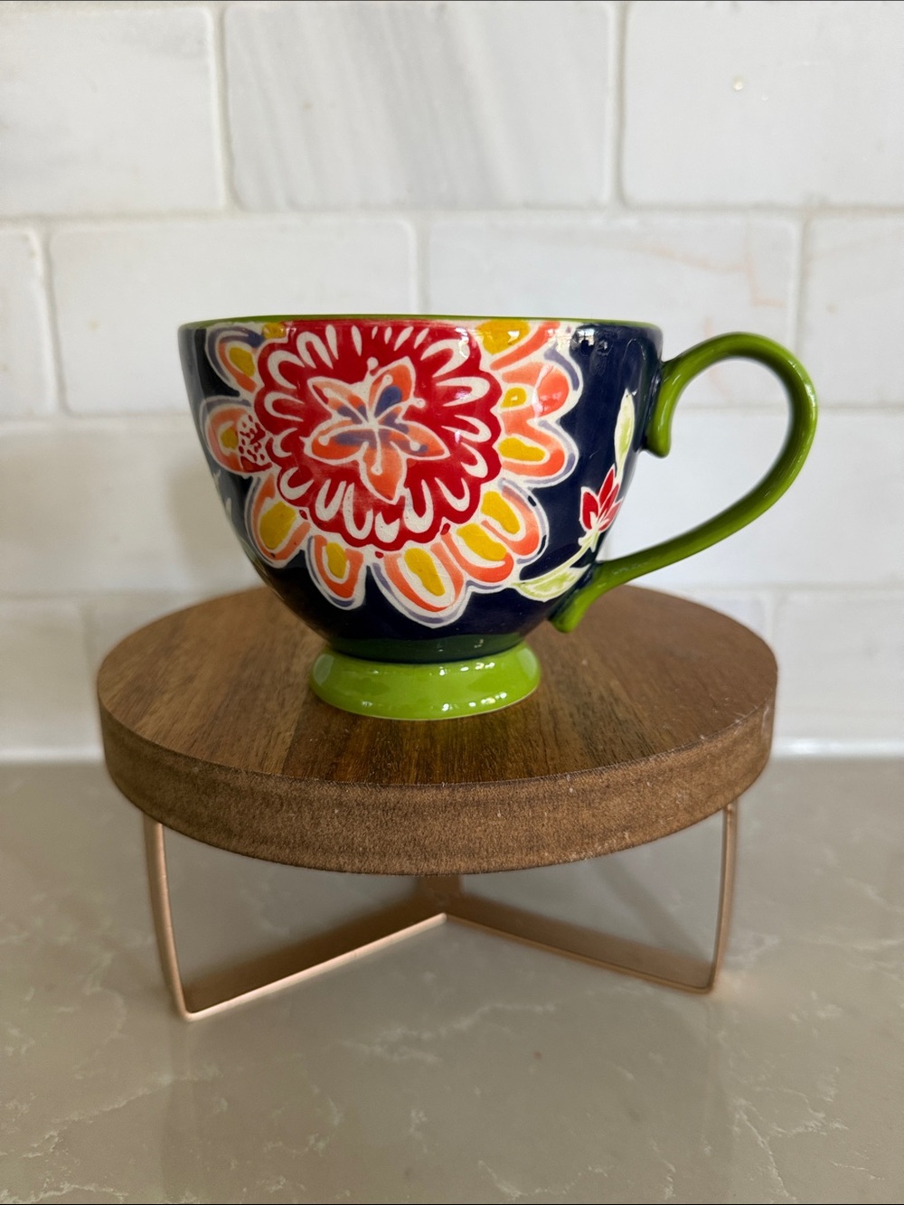 Anthropologie Bellina Blooms Mug